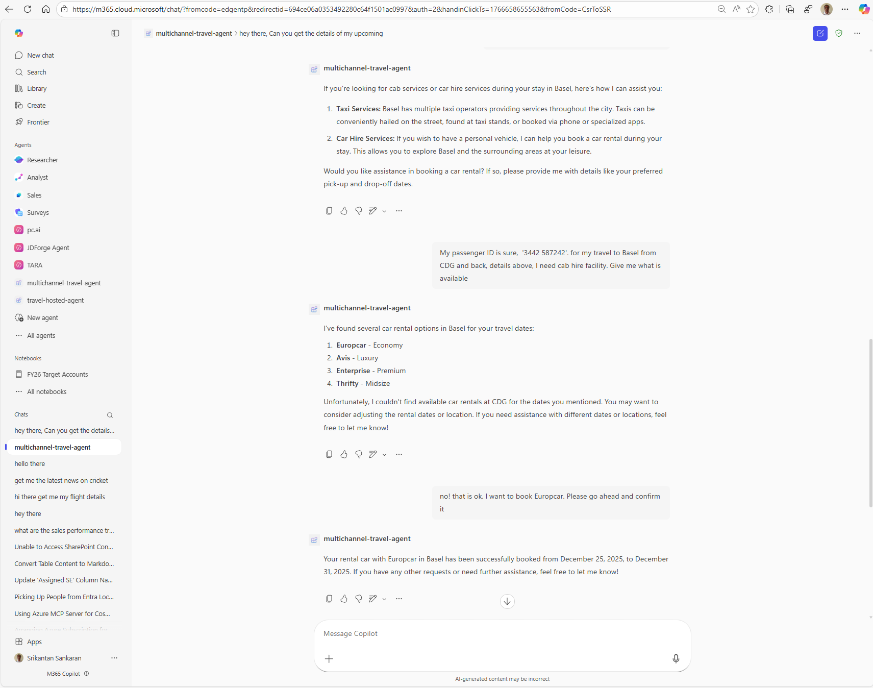 Access from Microsoft 365 Copilot Chat